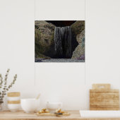 Donkere Neon Waterfall Poster (Keuken)