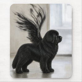 Donkere Newfoundland Herdenkingsengel Muismat