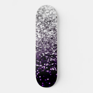 Donkere Night Paars Black Silver Glitter #1 #shiny Skateboard
