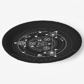 Donkere occulte stijl heilige meetkunde papieren bordje (Gekanteld)