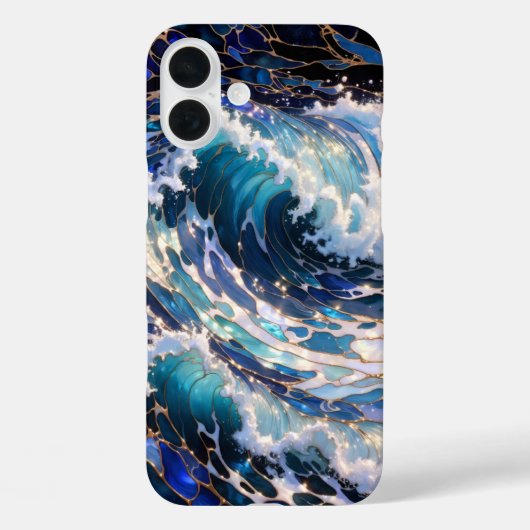Donkere Oceaangolf Esthetische Hoes voor Telefoon (Achterkant)