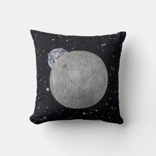 Donkere of verre zijde van de Moon Starry Sky Kussen