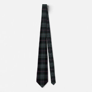Donkere olijf, bordeauxrood, zwart Tartan Plaid Pa Stropdas