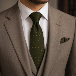 Donkere Olijf Goud Stealth Wealth Executive Stropdas