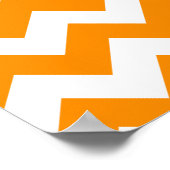 Donkere Oranje zigzag Poster (Hoek)