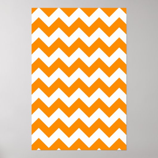 Donkere Oranje zigzag Poster (Voorkant)