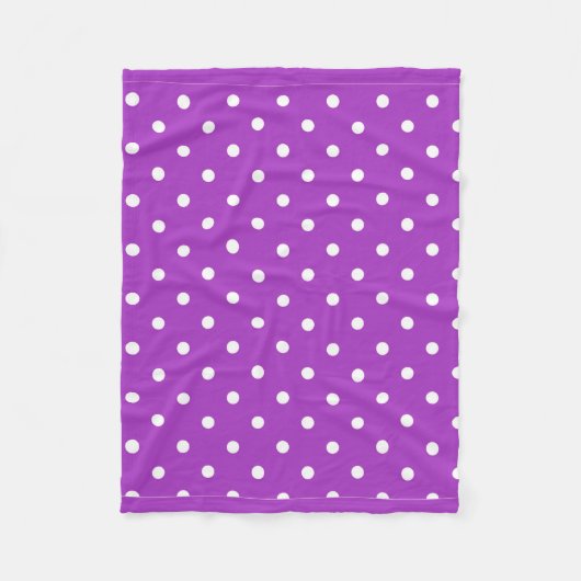 Donkere orchidee poka Dot Fleece Blanket Deken (Voorkant)