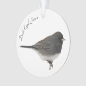 Donkere-oyed Junco Ornament (voorkant)