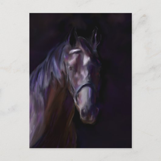 Donkere paarden briefkaart (Voorkant)