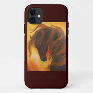 Donkere paarden iPhone 11 hoesje