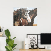 Donkere paarden, heldere dag poster (Thuiskantoor)