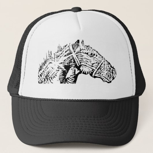 Donkere paarden Logo3 Trucker Pet (Voorkant)