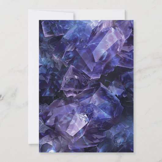 Donkere Paarse Boho Heksenkristallen Zwarte bruilo Kaart (Achterkant)