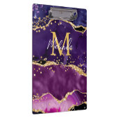 Donkere Paarse en goudglittersequins Agate Klembord (Rechts)