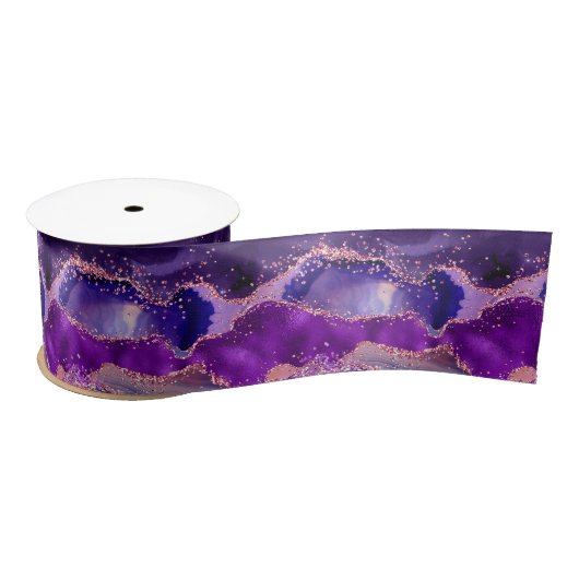 Donkere Paarse en roze glittersequins Agate Lint (Spoel)