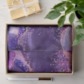 Donkere Paarse en roze glittersequins Agate Tissuepapier (Geschenk)