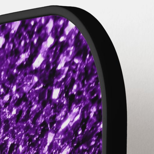 Donkere Paarse faux glans monogram Pickleball Paddle (Links Detail)