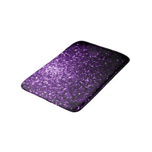 Donkere Paarse faux glinsterende glitter Badmat
