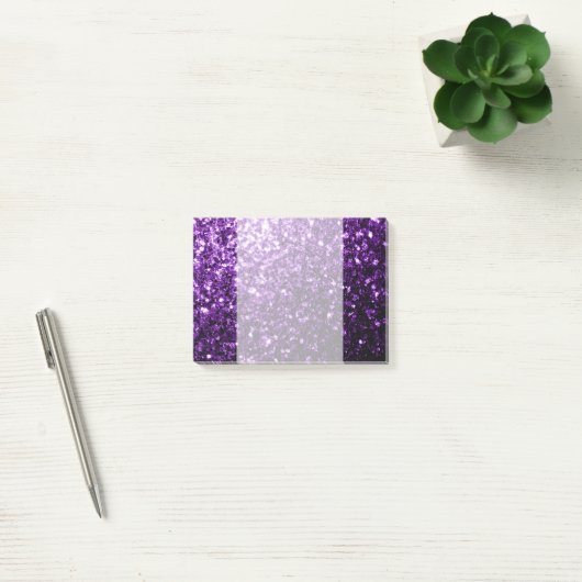 Donkere Paarse faux glinsterende glitter Post-it® Notes (Kantoor)