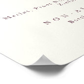 Donkere Paarse Floral Drink Menu Poster (Hoek)