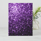 Donkere Paarse glitter sparkles personaliseert Kaart (Staand voorkant)