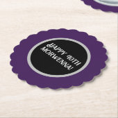 Donkere Paarse Gothic Kartonnen Onderzetters (Gekanteld)