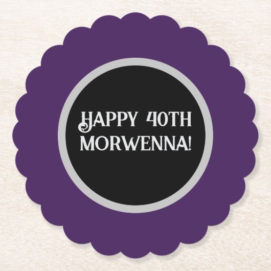 Donkere Paarse Gothic Kartonnen Onderzetters (Voorkant)