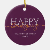 Donkere paarse Happy Thanksgiving