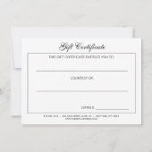 Donkere Paarse , moderne Floral Cadeat Certificate (Achterkant)