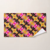 Donkere Paarse Tulip Flower Abstract Pattern Bad Handdoek (Handdoek)
