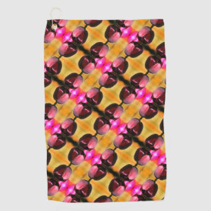 Donkere Paarse Tulip Flower Abstract Pattern Golfhanddoek
