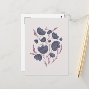 Donkere Paarse ventilator esthetisch Briefkaart