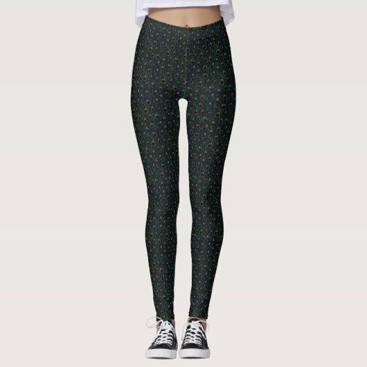 Donkere paukafdruk leggings (Voorkant)