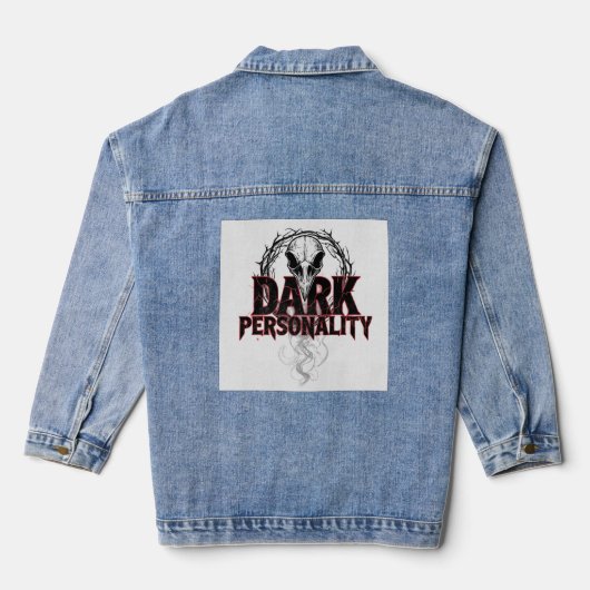 Donkere persoonlijkheid denim jacket (Achterkant)