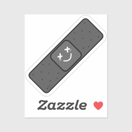 Donkere pleister sticker (Vel)