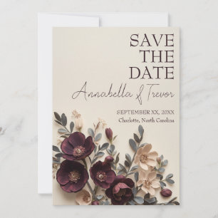 Donkere Plum Hellebores & Eucalyptus Sfeervolle Bl Save The Date