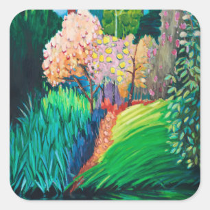 Donkere pool vierkante sticker