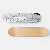 donkere regen skateboard (Horizontaal)