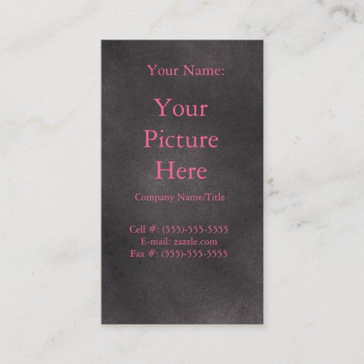 Donkere retro visitekaartje (Voorkant)