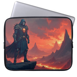 Donkere Ridder van Vlammen Laptop Sleeve