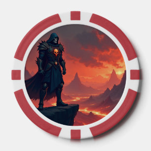 Donkere Ridder van Vlammen Poker Chips