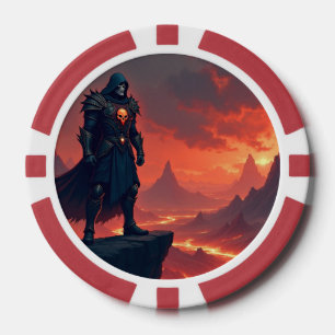 Donkere Ridder van Vlammen Poker Chips