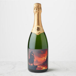 Donkere Ridder van Vlammen Sparkling Wijnetiket