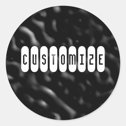 Donkere rimpels - Sjabloon Ronde Sticker (Voorkant)
