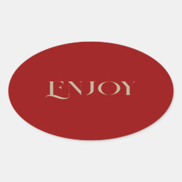 Donkere rode achtergrond Geniet van Sticker