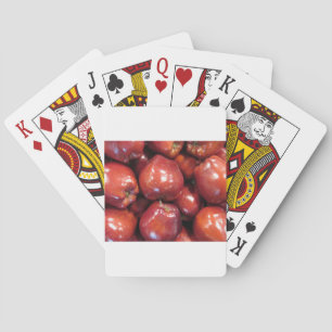 Donkere rode appels pokerkaarten