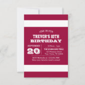 Donkere Rode en Witte Team uitnodiging van de Dag (Voorkant)