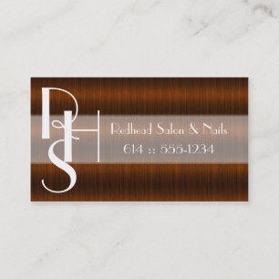 Donkere rode haarsalon, piekmooie Visitekaartjes