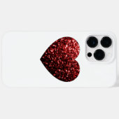 Donkere rode hartritme Case-Mate iPhone case (Achterkant (horizontaal))