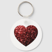 Donkere rode hartritme sleutelhanger (Achterkant)